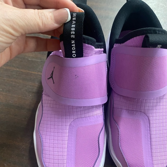 Nike Jordan Girls Size 1 Purple and Black Slip-On Sneakers Like New - Picture 9 of 14